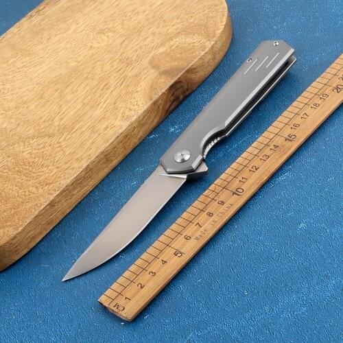 Portable Outdoor M390 Steel Blade Foldable Titanium Alloy Handle Hunting Multifunctional Survival Kitchen EDC Tool Tactical Knif