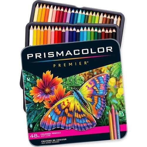 Prismacolor Premier Oily Colored Pencils 24/48/72/150 Pieces Tin Box Set Soft Core Portrait Skin Style
