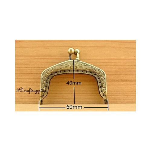 Bag frame sewing purse frame metal frames fancy die casting 6 cm anti brass B4