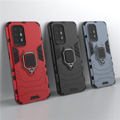 Ring Holder Case For OPPO Reno5 Pro Plus Case Reno4 Lite SE F17 Pro A73 4G Cover Protective Phone Bumper For OPPO Reno5 Pro 5G