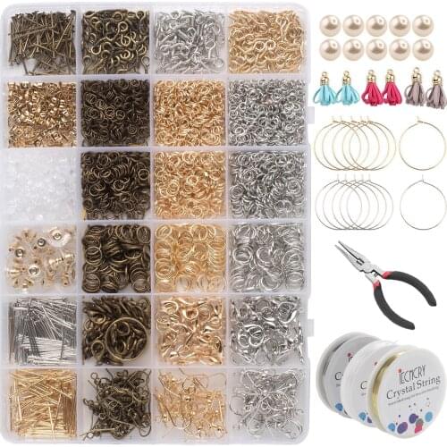 Assorted Colors Earring Hooks 995Pcs Earring Supplies Kit with One Plier DIY Jewelry Beading Making