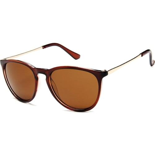 Oulylan Vintage Round Sunglasses for Men Women Retro Brand Designer Metal Shades Sun Glasses Black Brown Leopard Eyewear