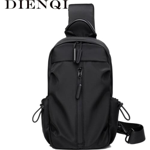DIENQI Waterproof Chest Bags Men Holster Neck Sling Bag Overhead Shoulder Bag Husband Party Male Cross Body Bag Chest Fanny Pack