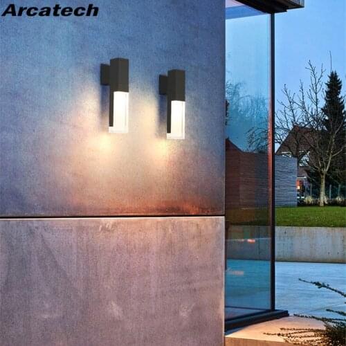 LED Outdoor Waterproof Wall Lights Aluminum Wall Lamp Crystal Indoor Wall Decorate Lighting Garden Porch Light Fixture NR-108