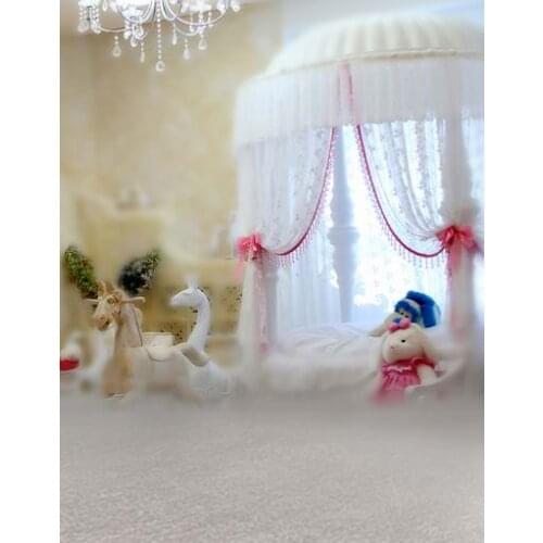 TR White Curtain Bed Backdrops Vinyl Cloth Digital Computer Printed Dream Baby Background Room Photo Studio Photography Backdrop