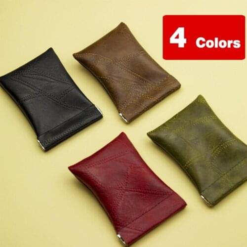Unisex PU Leather Coin Purse Earphone Key Holder Bag for Women Men Mini Key Wallet Keyring Card Change Storage Organizer Bag