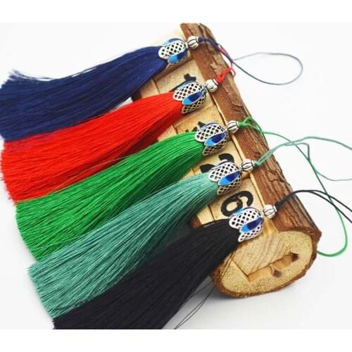 2PCS 9cm Hanging rope Silk Cloisonne tassels fringe sewing Polyester tassel trim key tassels for DIY Embellish accessories parts