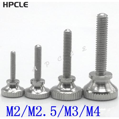10Pcs DIN464 GB834 M2 M2.5 M3 M4 Stainless Steel Knurling Head Knurled Thumb Screw Hand Tighten Curtain Wall Lock Screws