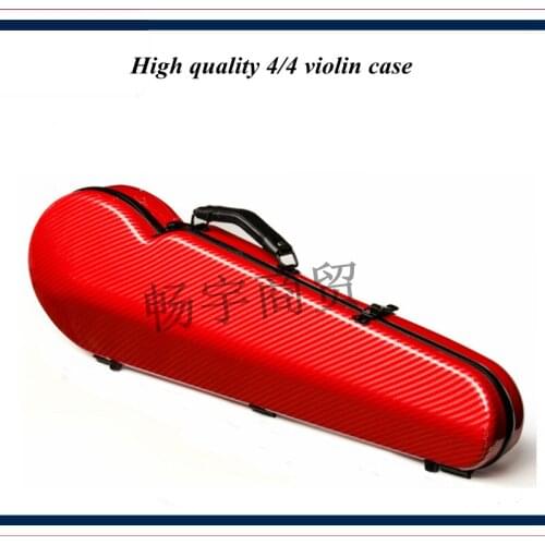 High quality Professional violin case 4/4 FRP carbon fiber red Fashion style violin parts violin accessories 047