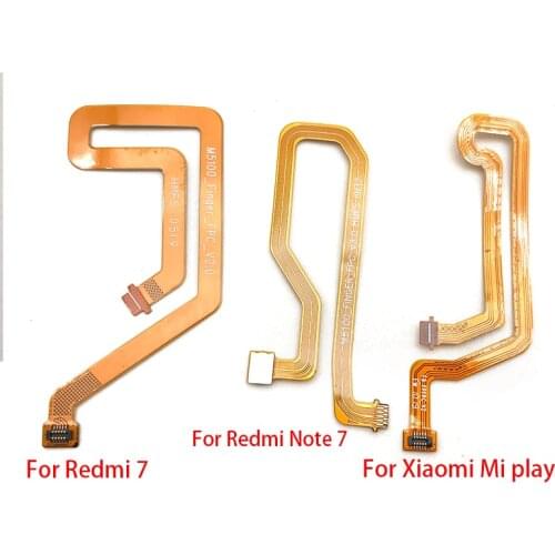10Pcs/lot,Fingerprint Sensor Scanner Touch ID Connecter Flex Cable For Xiaomi Redmi 7 / Redmi Note 7 / Mi Play