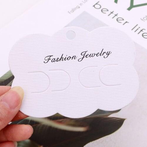 100pcs/lot White Jewelry Hairpin Packaging Cards 6.8x9.5cm Special Paper Hair Display Cards Price Tags for Jewelry Packaging
