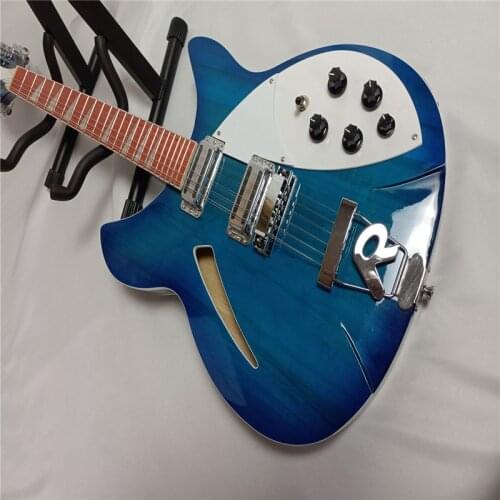 2021!High quality 12 String Electric Guitar, Ricken 360 Electric Guitar, blue body,Rosewood fingerboard,free shipping