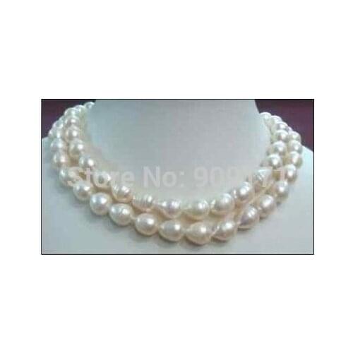 >>32'' WHOLESALE HUGE TAHITIAN WHITE BAROQUE PEARL MOTHER NECKLACE 14KGP