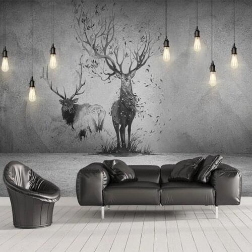 Custom 3D Photo Wallpaper Nordic Style Living Room TV Background Wall Paper Elk Bedroom Background Decoration Large Mural Modern