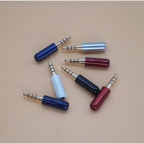 5pcs/lot Mini Jack 3.5mm 4 Poles Male Plug Aluminum Shell Stereo 4Pin 3.5mm Wire Connector Heaphone Plug Earphone Jack Repair