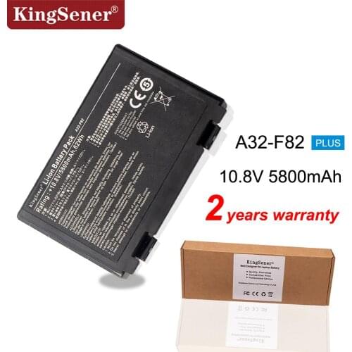 KingSener 5800mAh A32-F82 Battery For ASUS A32-F52 F52 K40A K50IJ K50 K51 K50AB k40IN K50ID K50IJ K40K50IN K60 K61 K70 K70AB
