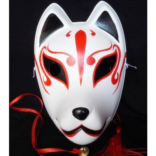Anime Demon Slayer: Kimetsu no Yaiba Kamado Tanjirou Cosplay Mask Fox Dog Mask Japanese Private Fox Mask Hand-painted