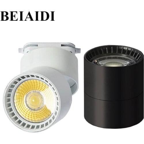 BEIAIDI 360 Angle Adjustable LED Track Spotlight Modern COB LED Ceiling Lamp Surface Mounted LED Downlight For Shop Exhibition