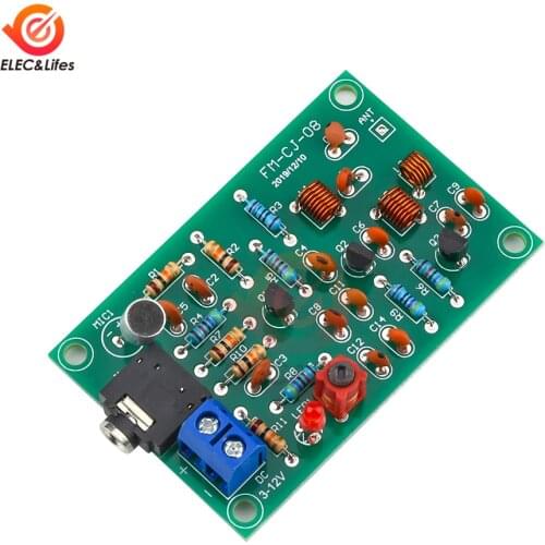 FM Wireless Module 76-110MHz FM Radio Transmitter Repeater MP3 Module Audio Wireless Transmitter Module 3V-12V MIC Microphone
