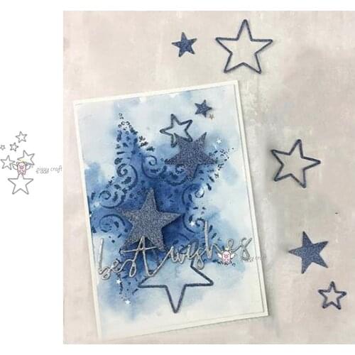 6Pcs Star decoration Metal Cutting Dies Stencils DIY Scrapbooking Paper/photo Cards Embossing Dies