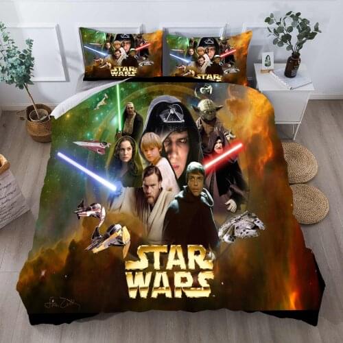 Disney Star Wars Baby Yoda Series Bedding Set Full Size Custom Duvet Cover Adult Children Teen Birthday Gift Home Bedroom Decor