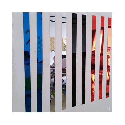 Long acrylic wall stickers self-adhesive 3d home living room entrance TV background wall decorative mirror wall stickers