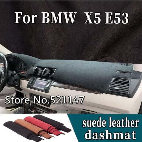 For BMW X5 e53 1999-2005 2000 2001 2002 2003 2004 Suede Leather Dashmat Dashboard Cover Pad Dash Mat Car-styling Accessories