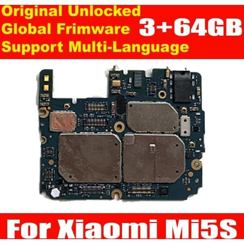 GOOD Work Unlocked Main Board Mainboard Motherboard With Chips Circuits Flex Cable Global firmware For Xiaomi 5S Mi 5s MI5S M5S