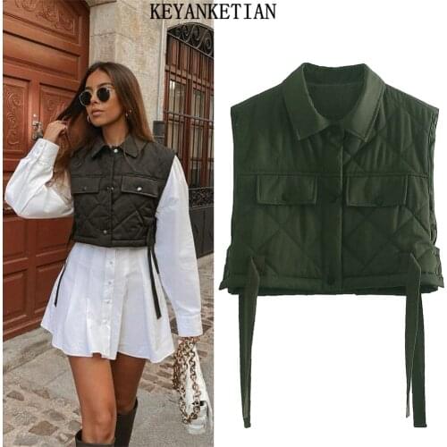 Женские стеганые жилеты KEYANKETIAN China At AliExpress