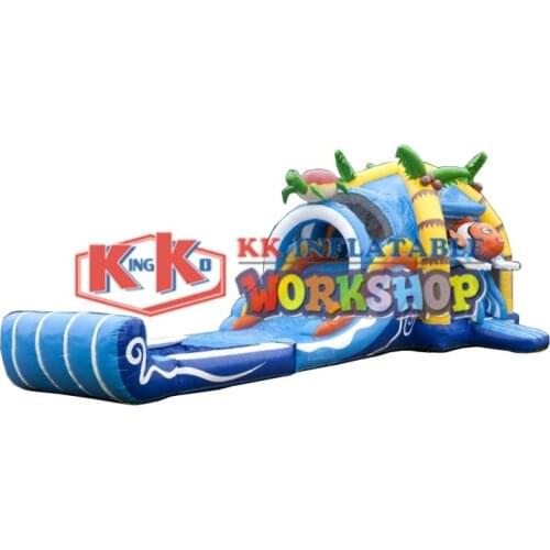 Commercial Jumper Bounce House Ocean Sea World Inflatable Combo Water Slide For Backyard