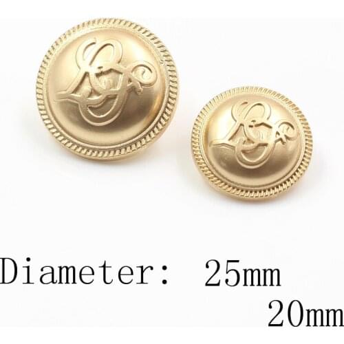 20mm 25mm 28mm 10pcs/lot metal button gold sweater coat decoration shirt buttons accessories DIY JS-0067