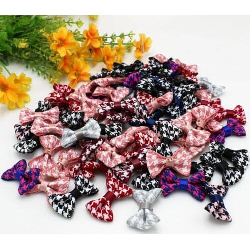 20Pcs Handmade mini Bows DIY Craft Supplie Wedding Party Decor Gift Packing Bowknots Headwear Accessories Appliques