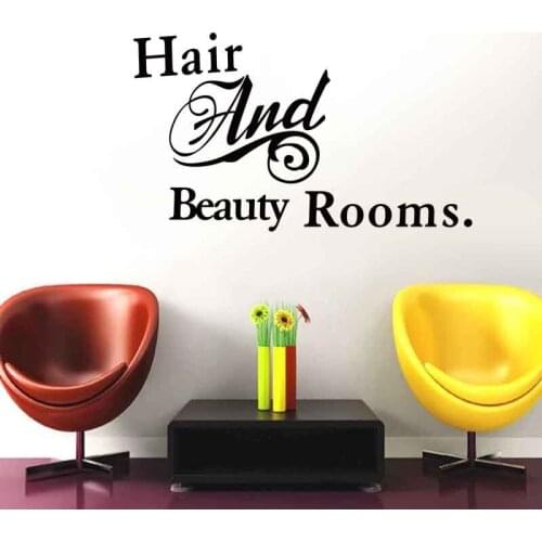 Hair Salon Wall Decal Beauty Salon Scissor Sticker Barber Shop Vinyl Wall Decals Decor Mural Hairdresser Glass Window Sticker