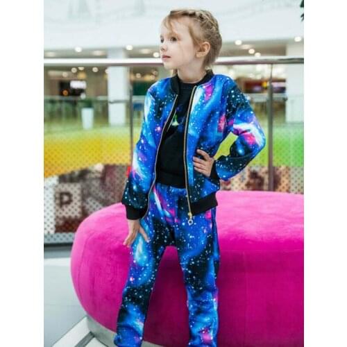 Autumn Girls Clothing Sets Children Fashion Active Jackets Zipper Coat And Pant Set Kids Cartoon Micke Sports Suit Tracksuit