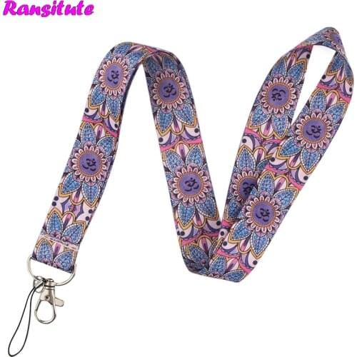 Ransitute R536 Yoga Mobile Phone Lanyard Hanging For Phone Lanyard Key ID Card Gym Mobile Phone Strap USB Badge Holder