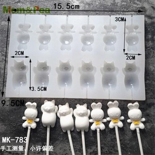 Mom&Pea MPA0783-6 Lollipop Shaped Silicone Mold Cake Decoration Fondant Cake 3D Mold Food Grade
