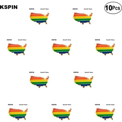U.S.A Rainbow Map Badge Lapel Pin Brooches Pins Flag badge Brooch Badges