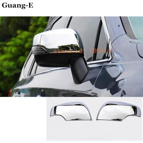Car Styling ABS Stick Rear View Rearview Side Glass Mirror Cover Trim Frame 2pcs For Subaru XV 2012 2013 2014 2015