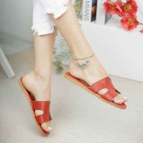 Women Red luxury brown white black H Model Slippers Petli Soft Slippers Dowry Bohça Slipper Stylish Elegant Guest Slipper slip-resistant