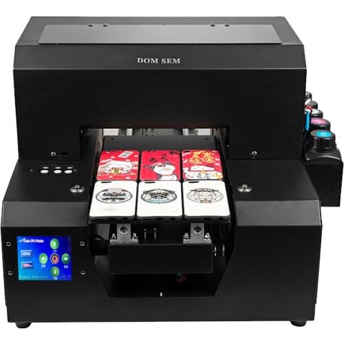DOMSEM A4 UV Printers Best Small Size Printer Flatbed Printing Machine Lowest Price For Mobile Phone Case Label Card Photo Cheap