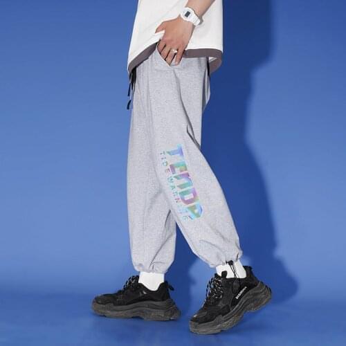 WWKK 2021 Streetwear Hip hop Joggers Pants Men Loose Harem Pants Ankle Length Trousers Sport Casual Sweatpants White Techwear