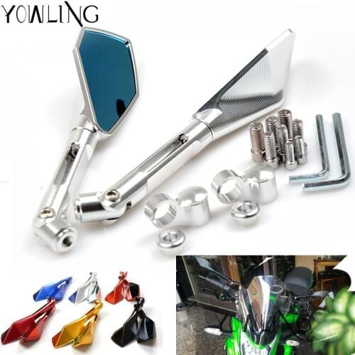 Universal Motorcycle mirrors Aluminum CNC motorbike Side mirror rearview for Kawasaki Z800E veRsion Z800 ZX636R/ZX6RR NINJA 400R