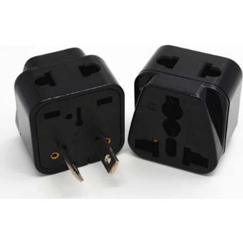 Supply Black white 10A 250V AU 2pins universal travel adaptor plug 2-into-1 Australia New Zealand power plug socket convertor