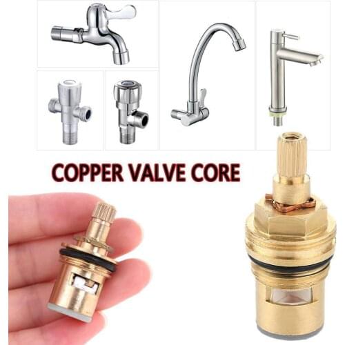 Universal Replacement Tap Valves Brass Ceramic Disc Insert Tap Gland Cartridges Teeth Tool Turn Bathroom Valve 20 Quarter F M8R5