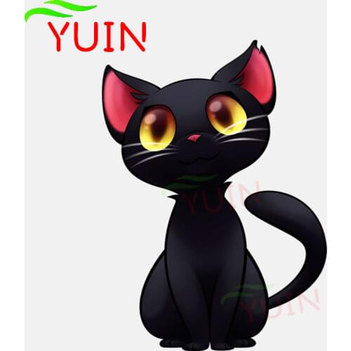 Witch Cat Halloween Car Sticker Motorcycle Cars Accessories Animal Decals PVC Window Bumper Decoration Waterproof Decal 17*12cm