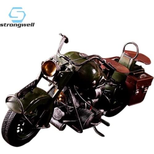 Strongwell Vintage Retro Motorcycle Model PropsMetal Craft Ornaments Bar Metal Bubble Handicraft Furnishing Articles Decor Gift