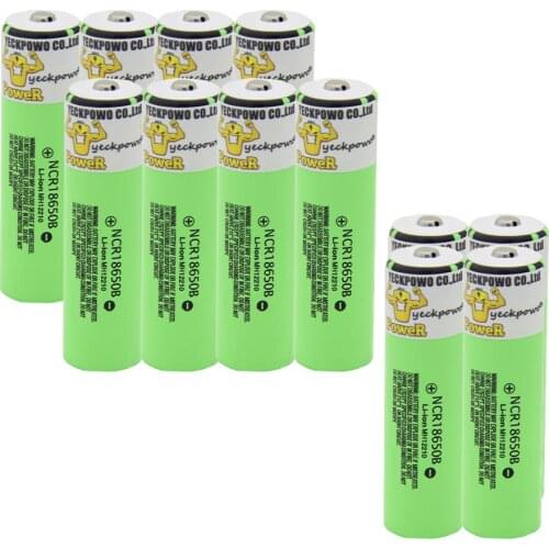 YECKPOWO 18650 batteries ion ncr18650b battery li-ion rechargeable akkumulator lithium 3400mah 3.7v Moscow warehouse fast ship