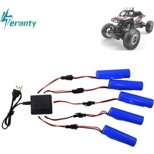3.7V 1200mAh Lipo Battery charger set For DE45 RC Car 1:14 Off-Road Vehicle 4WD High-Speed Climbing Drift Racing Spare Battery