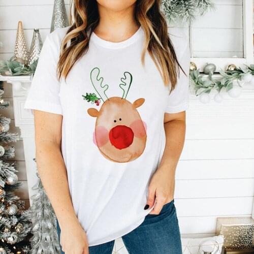 New Women Printing Funny Cartoon Cute Summer 90s Ladies Style Fashion Clothes Tee Top White Tshirt Female Graphic T-shirts