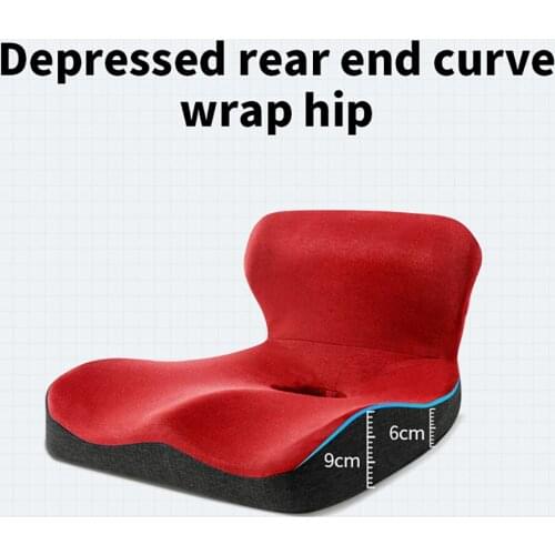 100% Memory Foam Seat Cushion With Lumbar Support For Car Office Chair Coccyx Pillow Removable Cover Tailbone Back Pain Relief